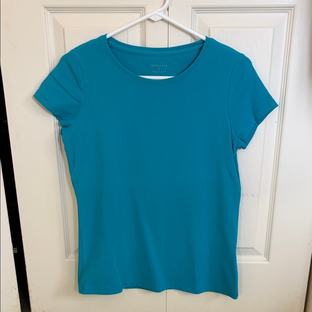 Preswick & Moore Teal Short Sleeve Crewneck Tee